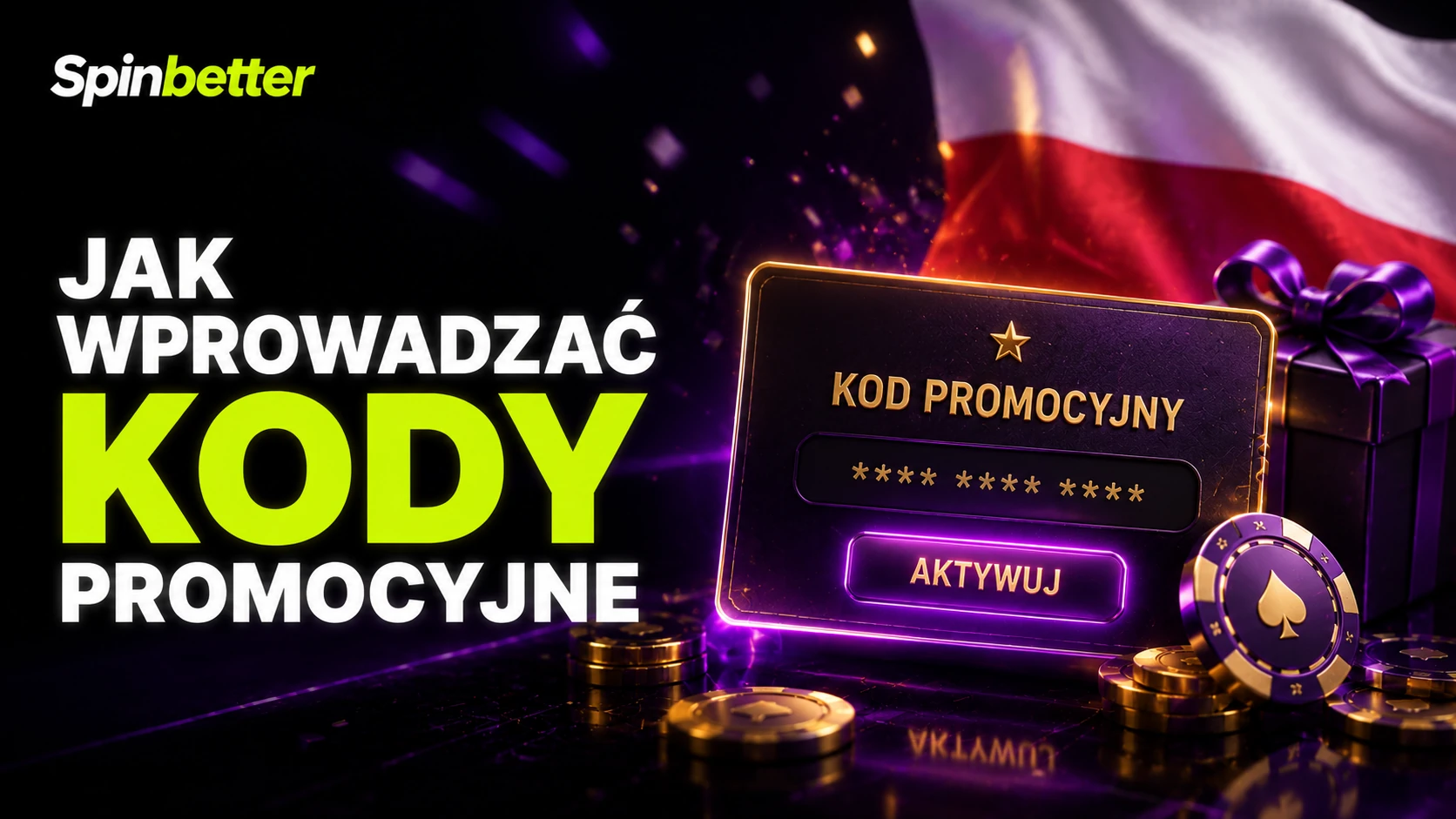 Pole kodu promocyjnego z przyciskiem aktywacji na karcie bonusowej